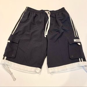 Jamaica Black &‎ White Swim Trunks L